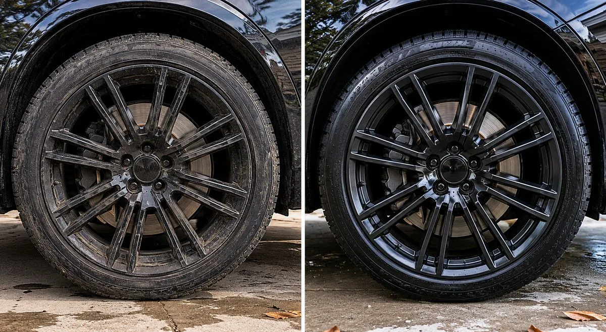 Before and after: wheels and tires restored